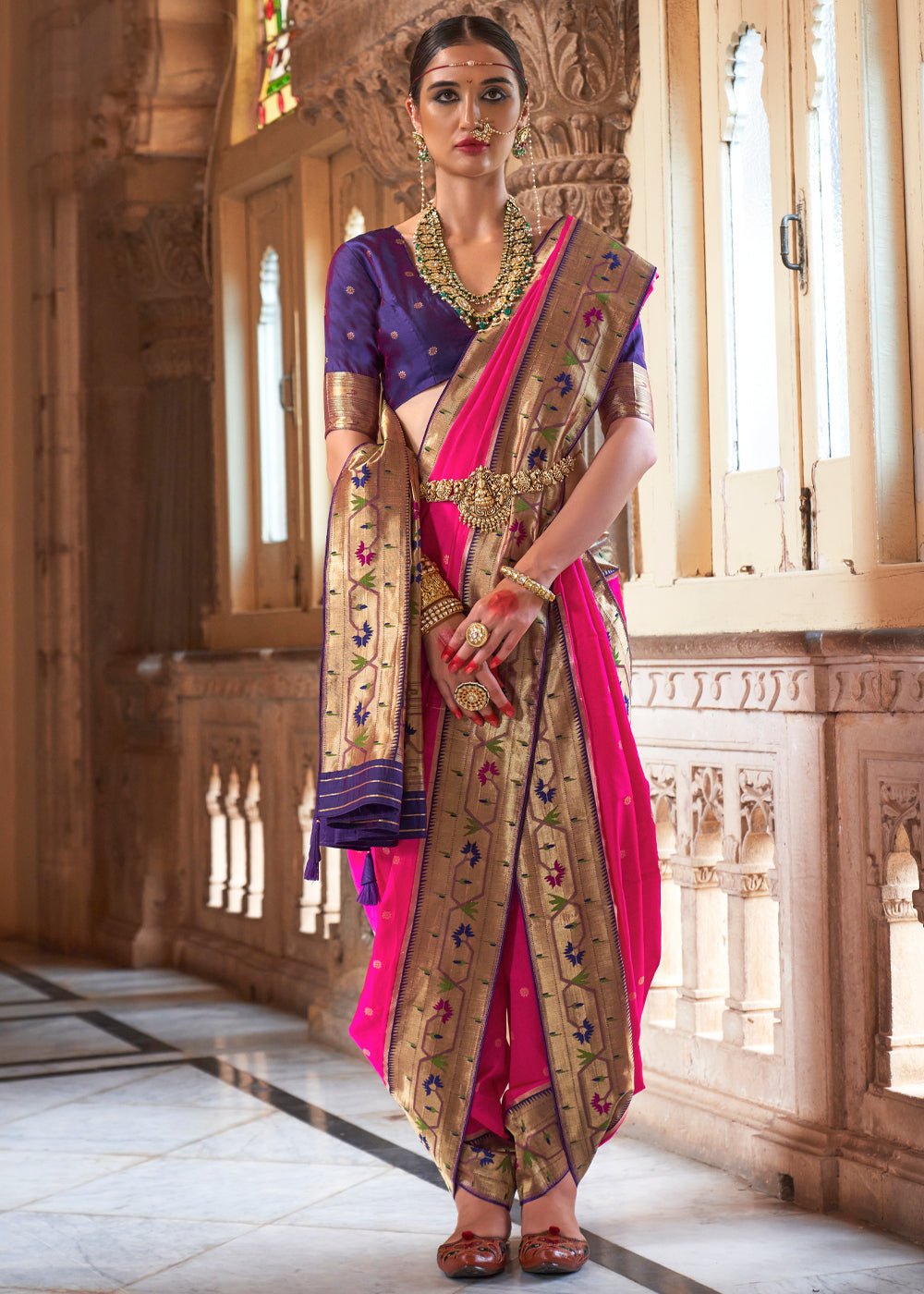 Marathi Look Paithani Silk Sarees For Wedding Buy Online