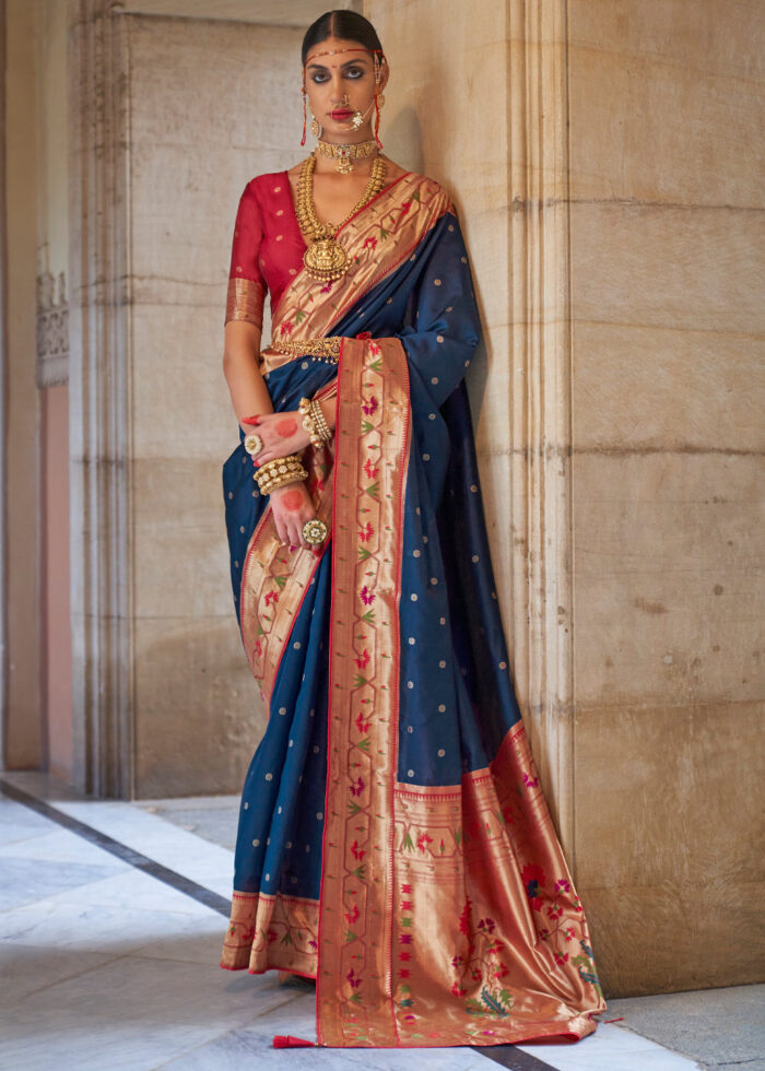 Buy Original Paithani Silk Wedding Sarees Look with Price Online – Sunasa